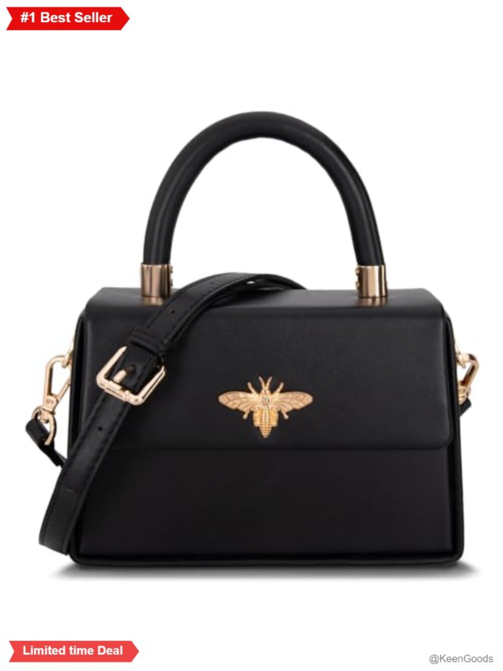 Vegan Leather Top Handle Satchel Small Crossbody Bag Detachable Strap
